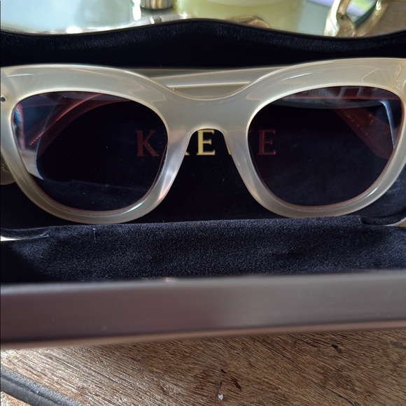 KREWE Jena Blonde Sunglasses with Mirrored Lenses - Picture 2 of 13